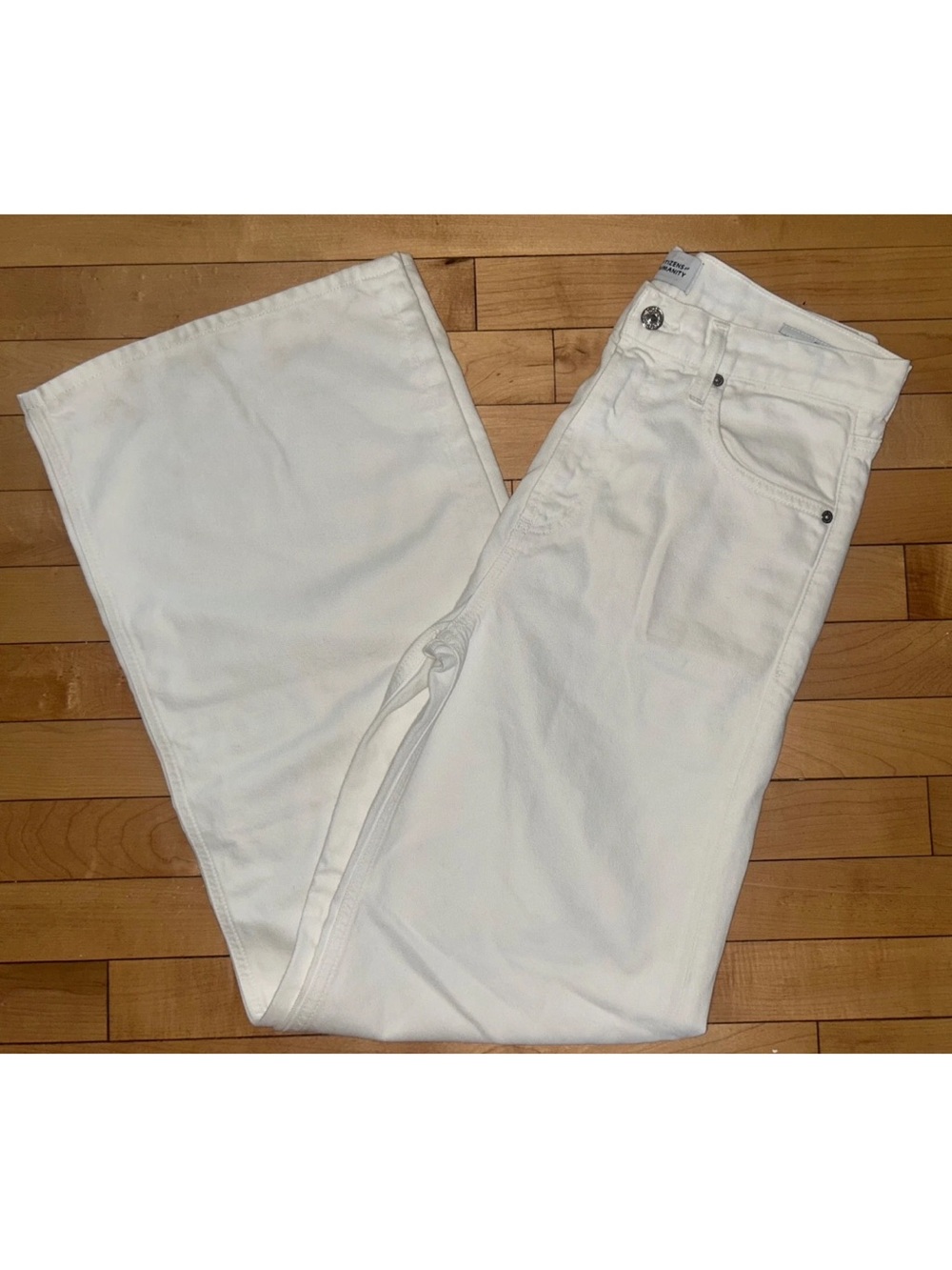 NEW! CITIZENS OF HUMANITY Paloma Wide-Leg Baggy Jean Soft White Size 26 - Picture 5 of 7
